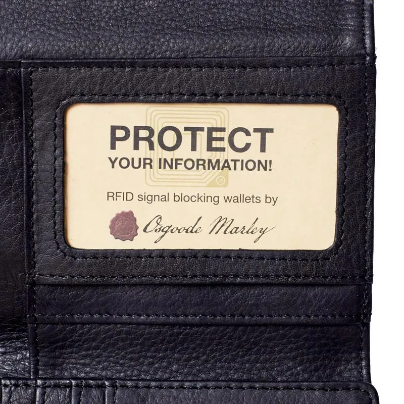 Osgoode Marley Women's Leather RFID Blocking Tri-Fold Snap Wallet