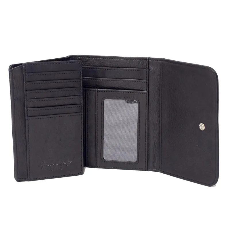 Osgoode Marley Women's Leather RFID Blocking Tri-Fold Snap Wallet