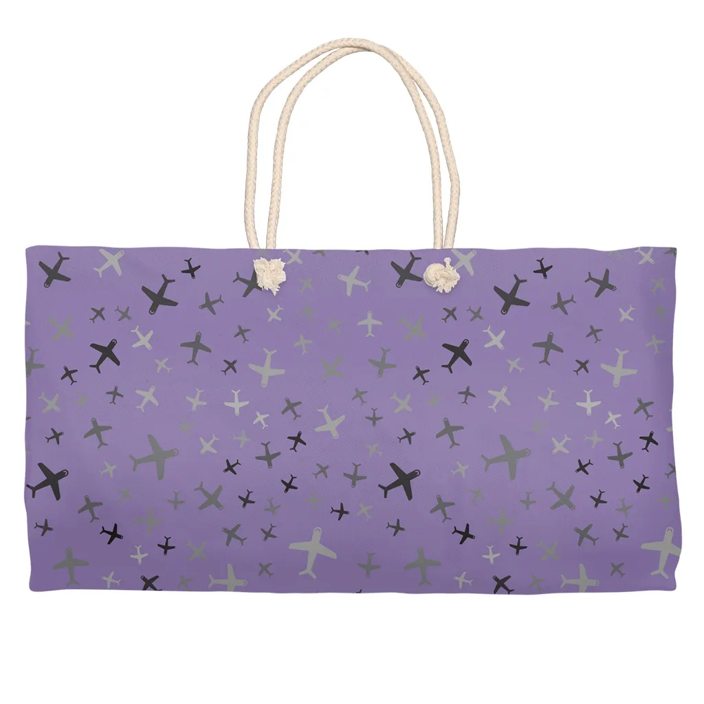 Plane Fun Two-Toned Weekender Tote