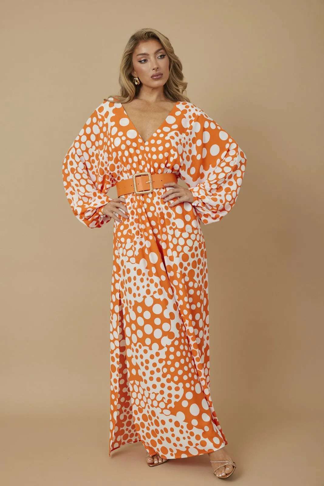 Polka Dot Maxi Fashion Dress