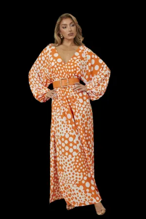 Polka Dot Maxi Fashion Dress