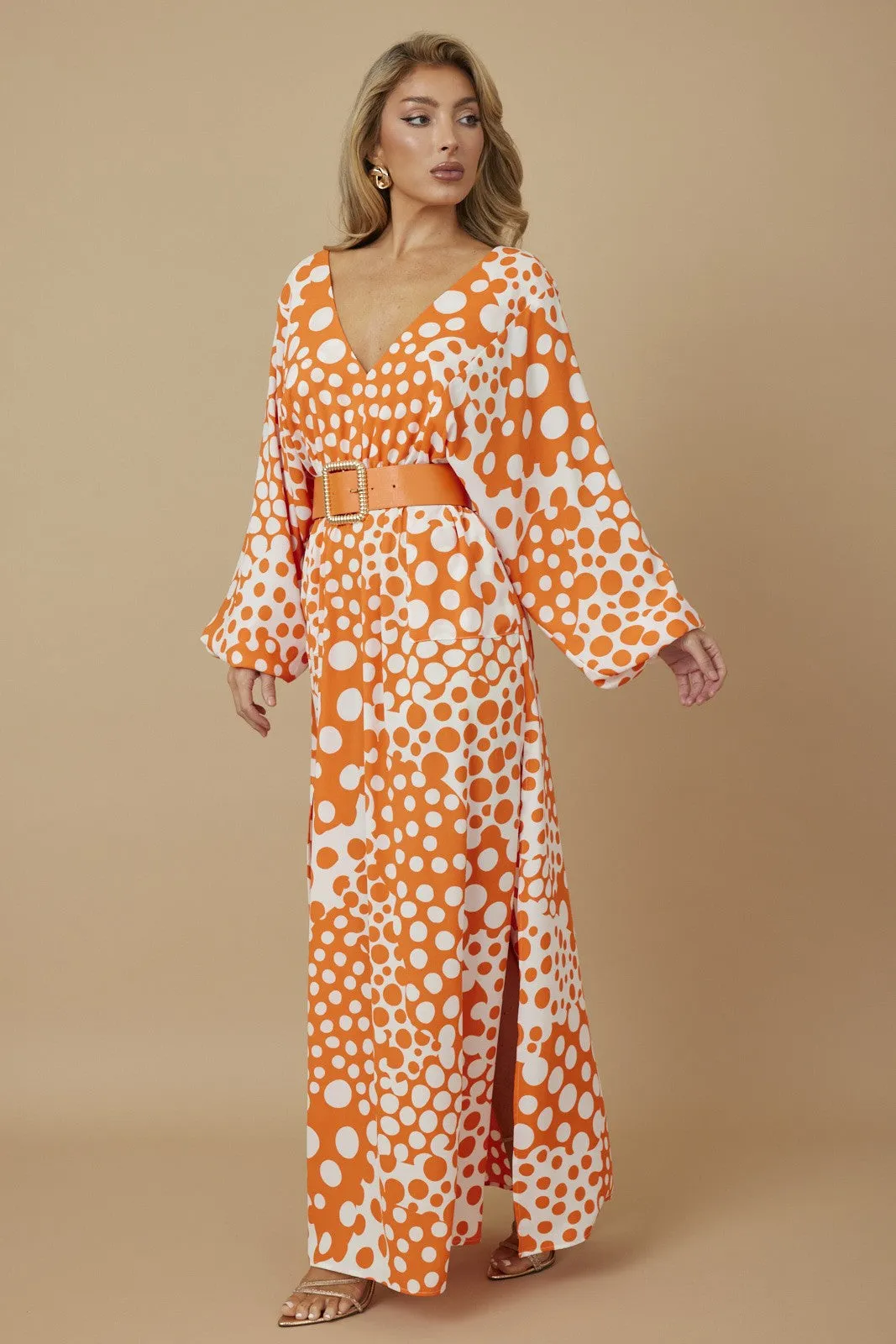 Polka Dot Maxi Fashion Dress