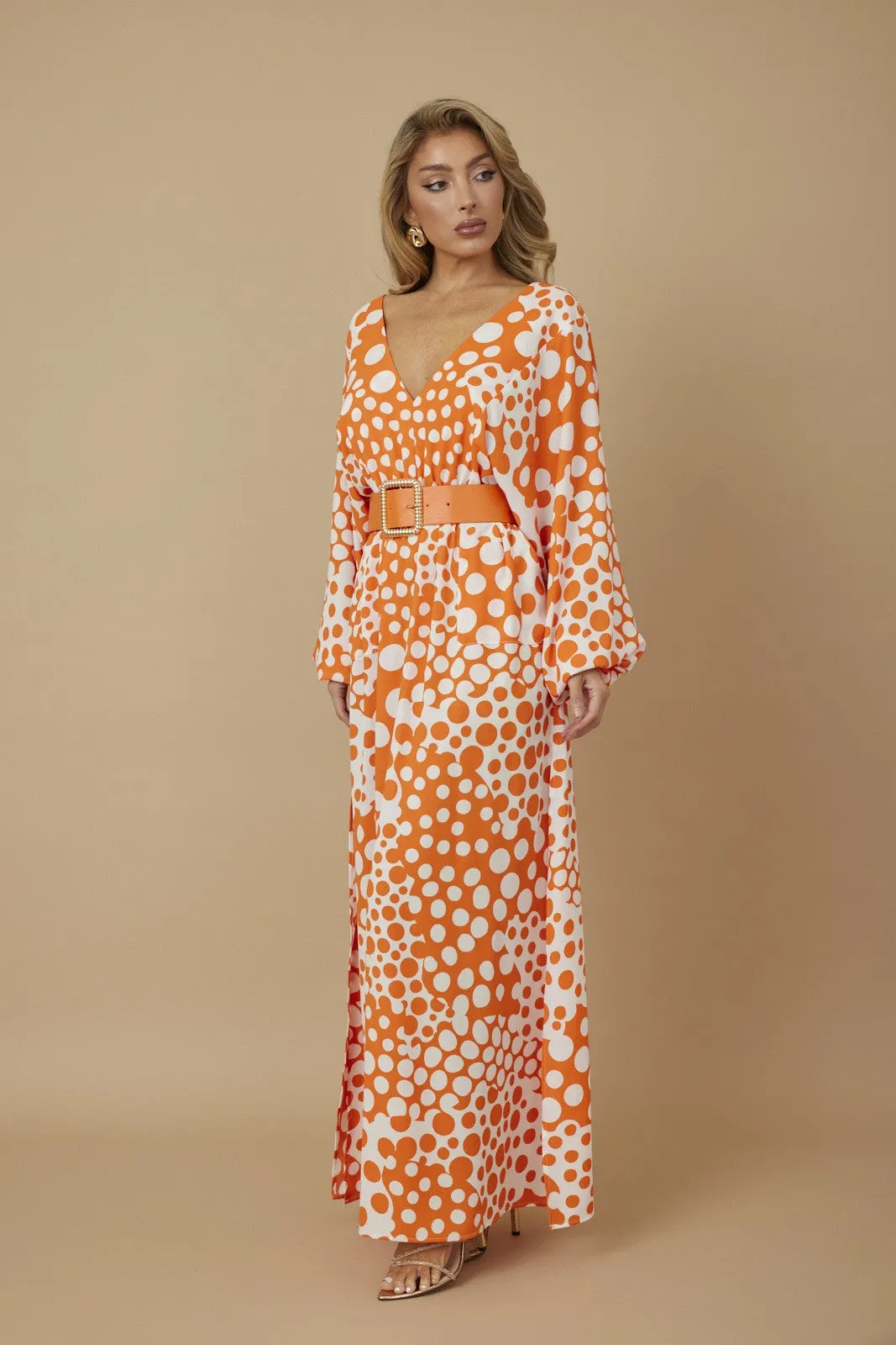 Polka Dot Maxi Fashion Dress