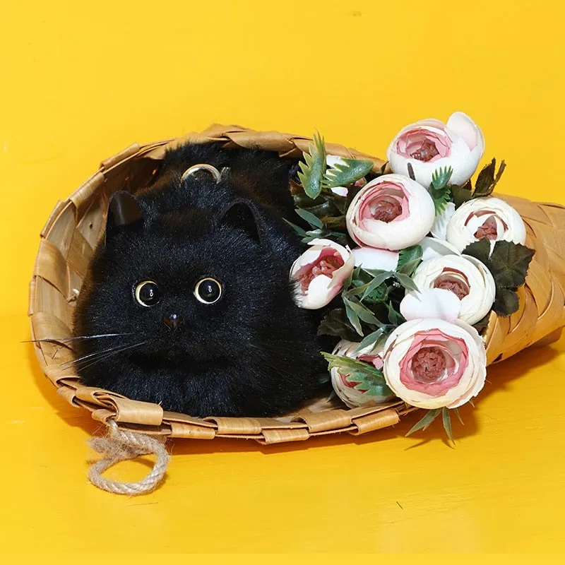 Realistic Cat Handmade Shoulder Bag