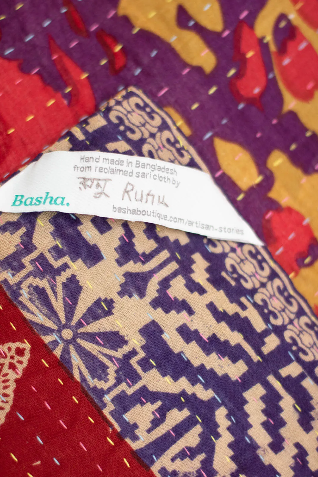 Relief Kantha Throw