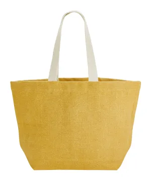 Saffron - Soft washed jute beach bag