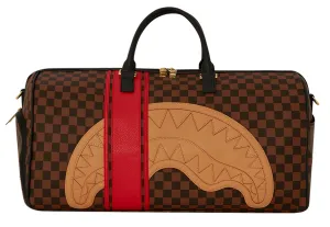 Sprayground Borson Henny Raceway Large Duffle In Brown Check