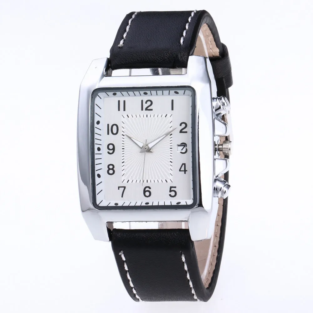 Square Fashion Men's Watch - Stylish & Durable Timepiece