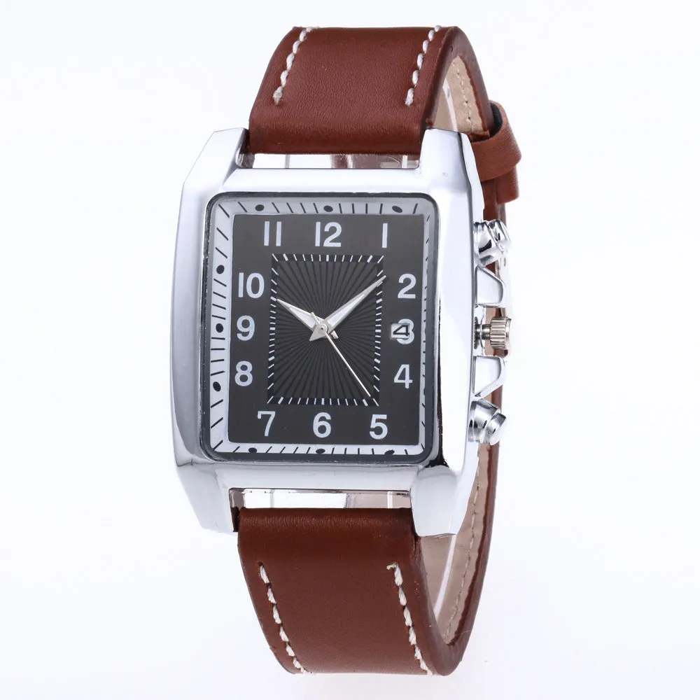 Square Fashion Men's Watch - Stylish & Durable Timepiece