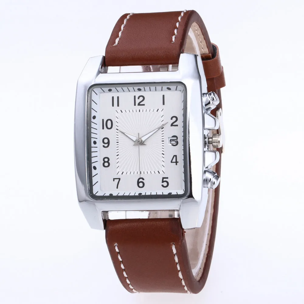 Square Fashion Men's Watch - Stylish & Durable Timepiece