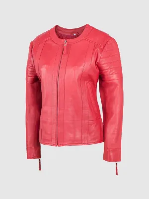 Street Fashion Sheepskin Leather Women Designer Jacket