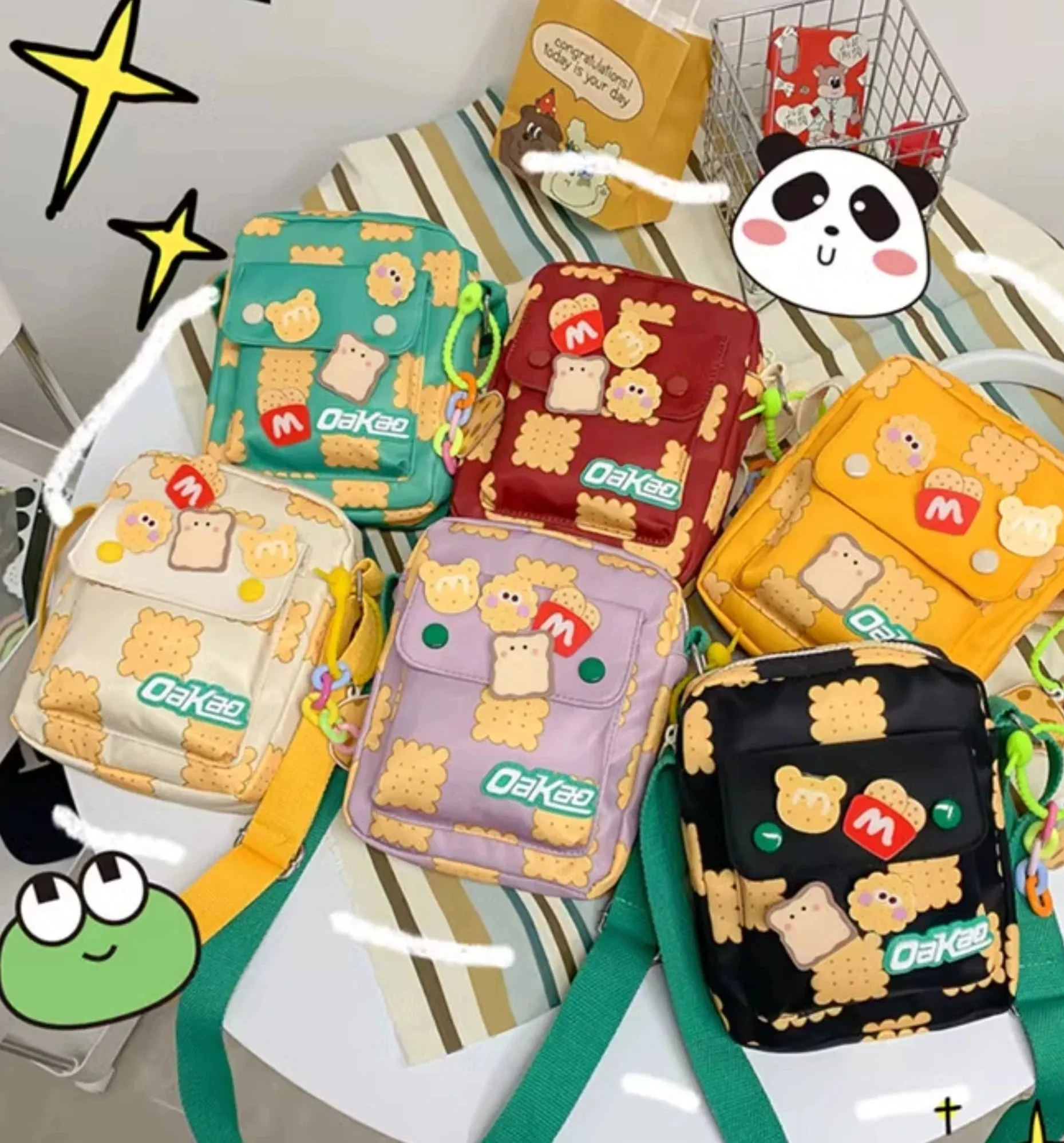 Trendy Cartoon Vertical Cloth Bag