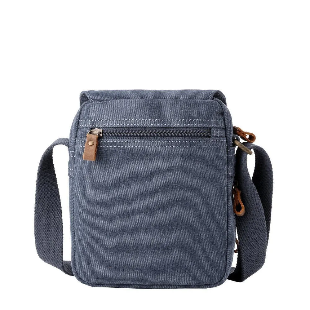 Troop London Small Zip Front Crossbody Bag - Blue