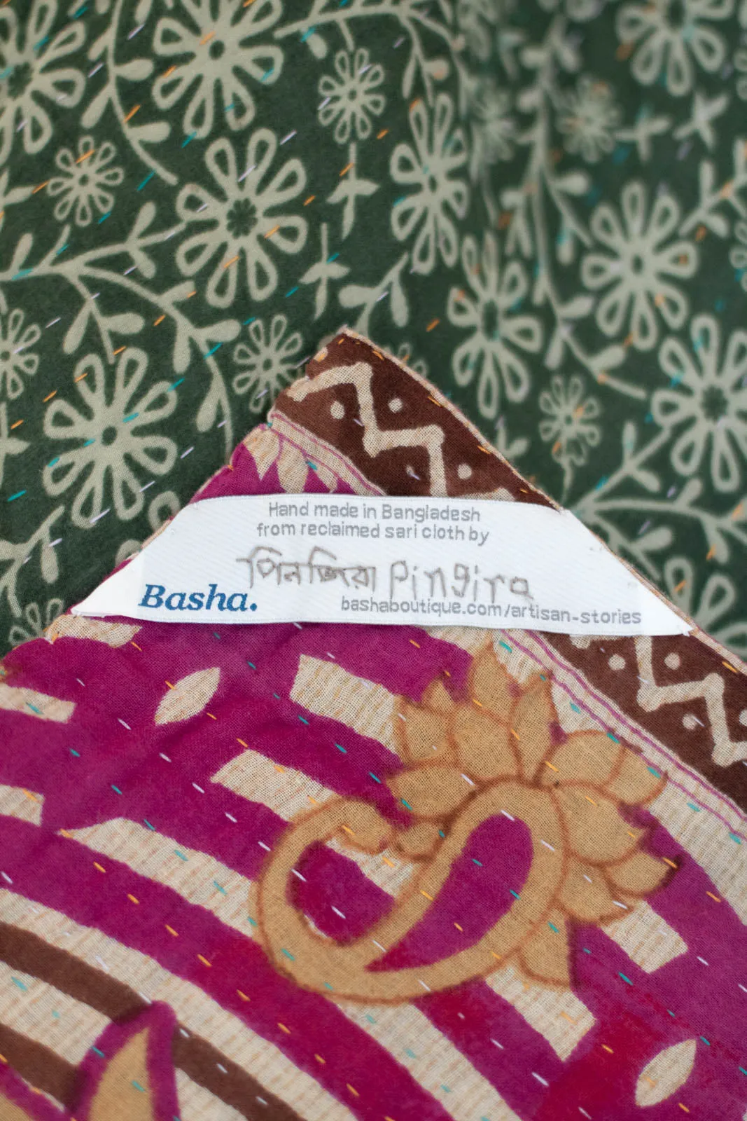 Trumpet Kantha Throw