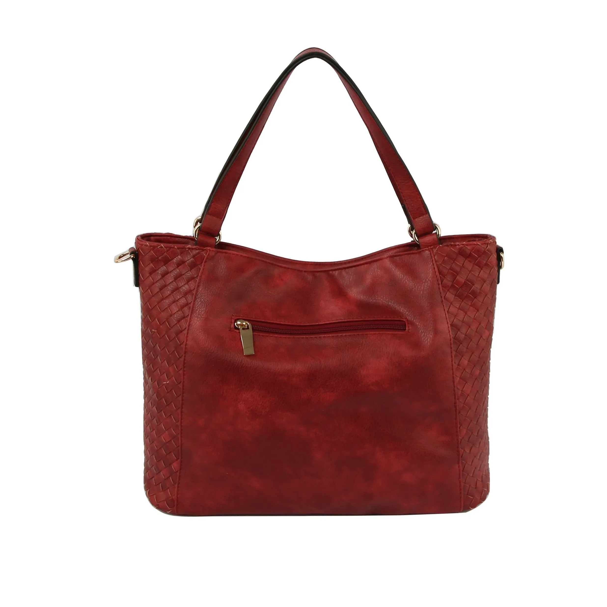 Weave Soft Leather Tote Crossbody Hobo Bag