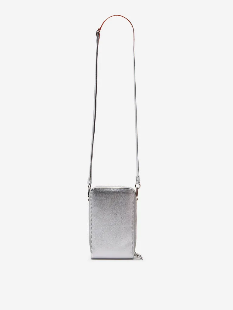 Women Accessories Silver Wallet-Style Sling Bag