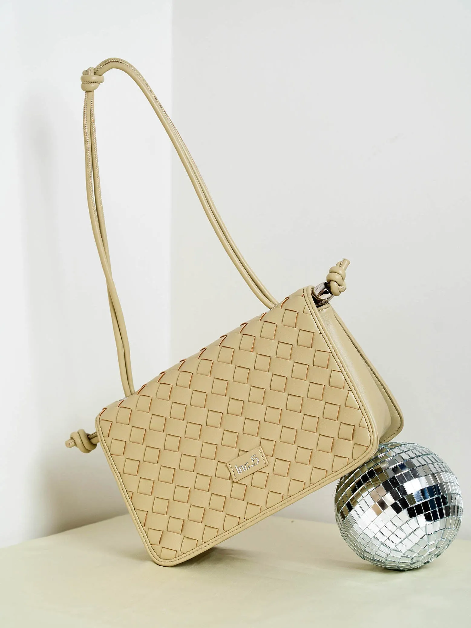 Women Beige Textured Structured Shoulder Bag