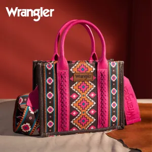 Wrangler Southwestern Print Small Canvas Tote/Crossbody Bag (WG2203-8120SHPK)